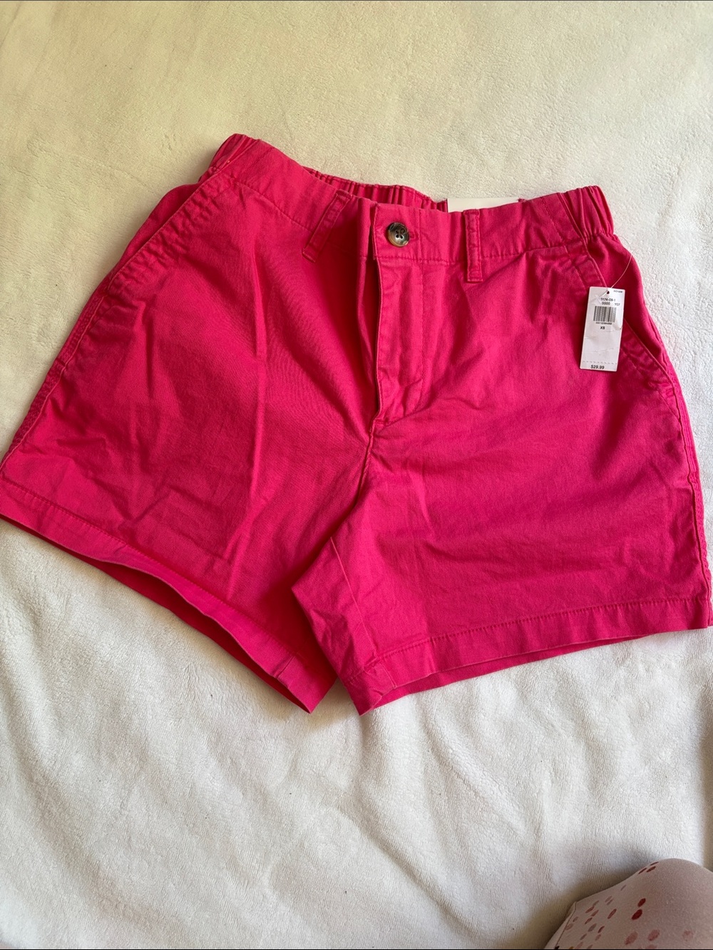 Old Navy Hot Pink High-Waist Cotton OG Chino Shorts